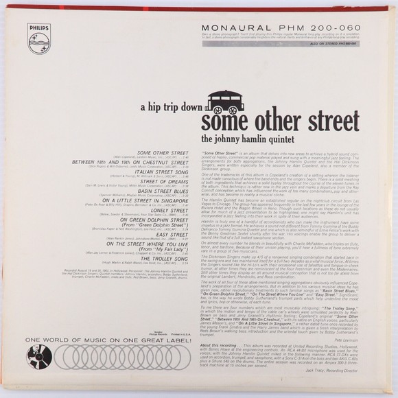 Johnny Hamlin Quintet, A Hip Trip Down Some Other Street LP Record PHM 200-060 - Picture 2 of 16